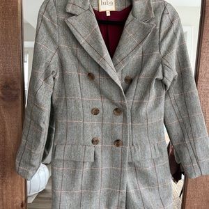 Blazer Dress - Checked Pattern